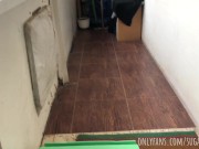 SHE WATCHED ME WHILE I JERKED ON THE BALCONY - cutie decided to suck my cock and I filled her mouth 1/16