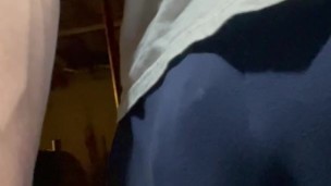 Nice Throbbing Cock see it through pants