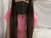 19歳コスプレナース女子大生に看病してもらったらこっそりお口で抜いてくれました。 2/16