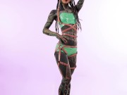 MY FREE TIKTOK - CHeck: Anuskatzz - Latex, leather harness, crazy HIGH HEELS fetish shooting, SFW 11/16