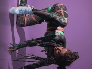 MY FREE TIKTOK - CHeck: Anuskatzz - Latex, leather harness, crazy HIGH HEELS fetish shooting, SFW 12/16