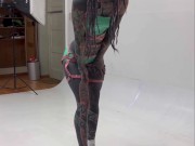 MY FREE TIKTOK - CHeck: Anuskatzz - Latex, leather harness, crazy HIGH HEELS fetish shooting, SFW 3/16