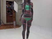 MY FREE TIKTOK - CHeck: Anuskatzz - Latex, leather harness, crazy HIGH HEELS fetish shooting, SFW 5/16