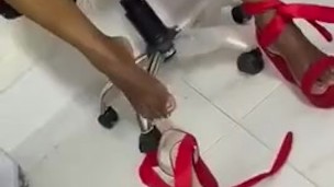 Sexy horny housewife in her room