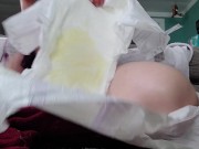 Nerdy Faery Wetting and Humping a Diaper 16/16