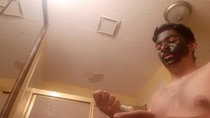 deep cleaning my face after being filled with cum