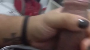 Goth boy jerking off
