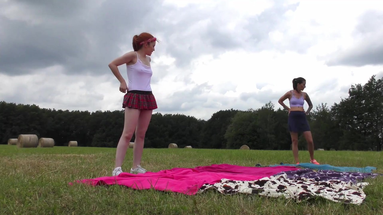 Yoga and Gymnastics Outdoors without Panties in School Uniform Miniskirt with Hot Tight Pussy Girls - RedTube