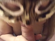 Blowjob with oral creampie ending, Cumshot in mouth, POV 6/16