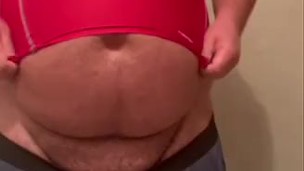Massive hog getting off