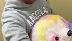 Peeing in the Sink Pretending my Stuffed Animal has a Penis