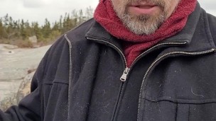 A quick strip after hiking in the woods. 6 degrees is pretty cold.