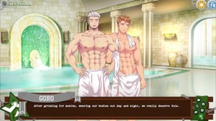 Goro destroys Yoshi in Sauna - Camp Buddy: Scoutmaster Season