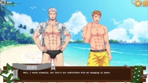 Yoshi sucks off Goro on the beach and gets fucked - Camp Buddy: Scoutmaster Season