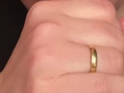 POV - Married MILF forgot to take off wedding ring before cheating and giving sloppy blowjob 7/16