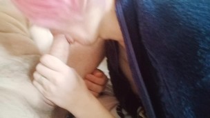 💦💦💦Close-up of a huge cock in the mouth of an obedient fucking Femboy 💦💦💦