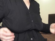 Mature BBW MILF crumples her big natural saggy tits.