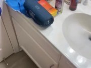 THICK LATINA SNEAKS IN BATHROOM FOR BACKSHOTS WHILE ROOMMATE STUDIES FOR EXAMS 13/16