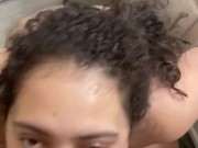 THICK LATINA SNEAKS IN BATHROOM FOR BACKSHOTS WHILE ROOMMATE STUDIES FOR EXAMS 6/16