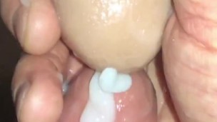Squirting Dildo Ejaculates Fake Semen All Over My Cock, Balls & Ass