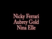 Finger Fuckers Nina Elle and Nicky Ferrari Bang Aubrey Gold! 2/16