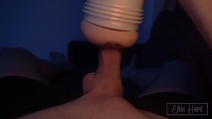 Masturbating and dirty talk ends in a huge cumshot