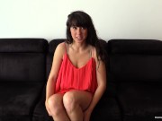 Gorgeous brunette with a tight little body gets fucked for the first time on cam 1/16