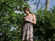 Horny All Natural Teenager Julianna Finger Bangs Herself Outdoors! 2/16