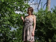 Horny All Natural Teenager Julianna Finger Bangs Herself Outdoors! 3/16