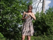 Horny All Natural Teenager Julianna Finger Bangs Herself Outdoors! 7/16