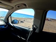 Fit girl caught me jerking off in the car and offered to help - I cum in her mouth! 12/16