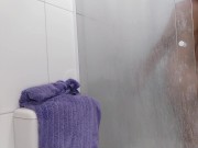 Girl comes out of the bath horny and masturbates alone at home 1/16