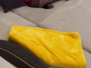 Blowjob and cum on pantyhose on the sofa  1/16