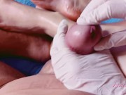 FeetingMe 14 trailer: footjob, edging, peehole fuck, urethra sounding and lots of sperma  3/16