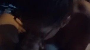 Husband's friend loves it when I suck him dry in my glasses