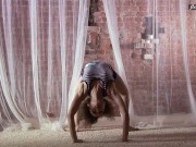 Incredible tight ass small tits Razdery Noga flexibility 2/16