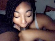 You’re good at sucking dick come join us We can swallow his cum together deepthoat the throat goat