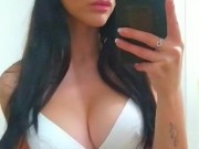 Very sexy tattooed slut teen masturbating her big natural boobs and pink pussy fucked 2/16