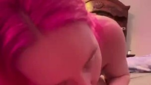 Ginger sucks Transgirl Eevee Bee huge cock! 