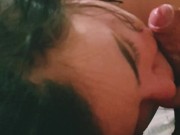 Cum in mouth. Sperm flows out mouth 11/16