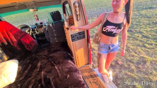 Fucked in the camper on the road with the door open - RedTube