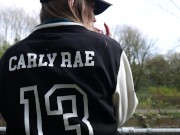 100K Subscribers Celebration. Carly Rae Takes Huge Mouthful Outdoors 4/16