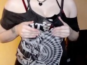 I love being your kinky submissive slut- goth nympho striptease cum with me joi 1/16