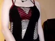 I love being your kinky submissive slut- goth nympho striptease cum with me joi 3/16