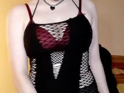 I love being your kinky submissive slut- goth nympho striptease cum with me joi 8/16