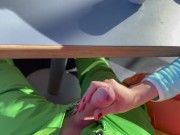 Shameless ski restaurant handjob from teen babe with nice tits - Tonny and Mia 14/16