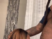 Big booty bitch fucked  in bathroom  8/16