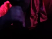 Deepthroat BBC in black light unexpected nutt