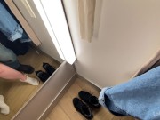 Risky sex with a slutty girl in the fitting room (public fucking) 12/16