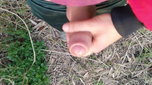 Cumming while walking